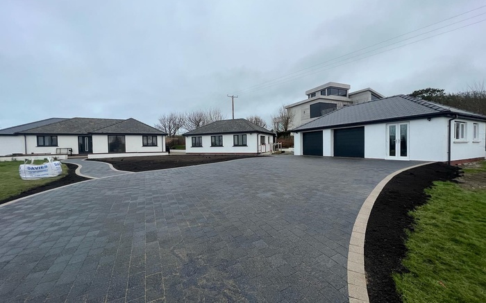 Finished tegula block paved driveway in Cardigan