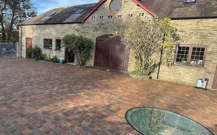 Finished tegula paving in Cardigan