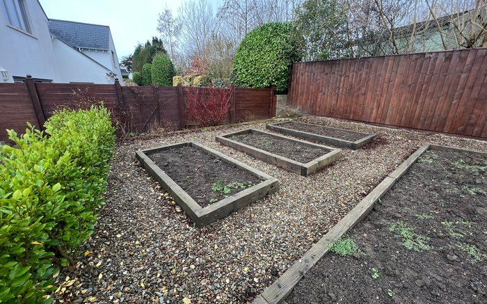 Garden before patio work